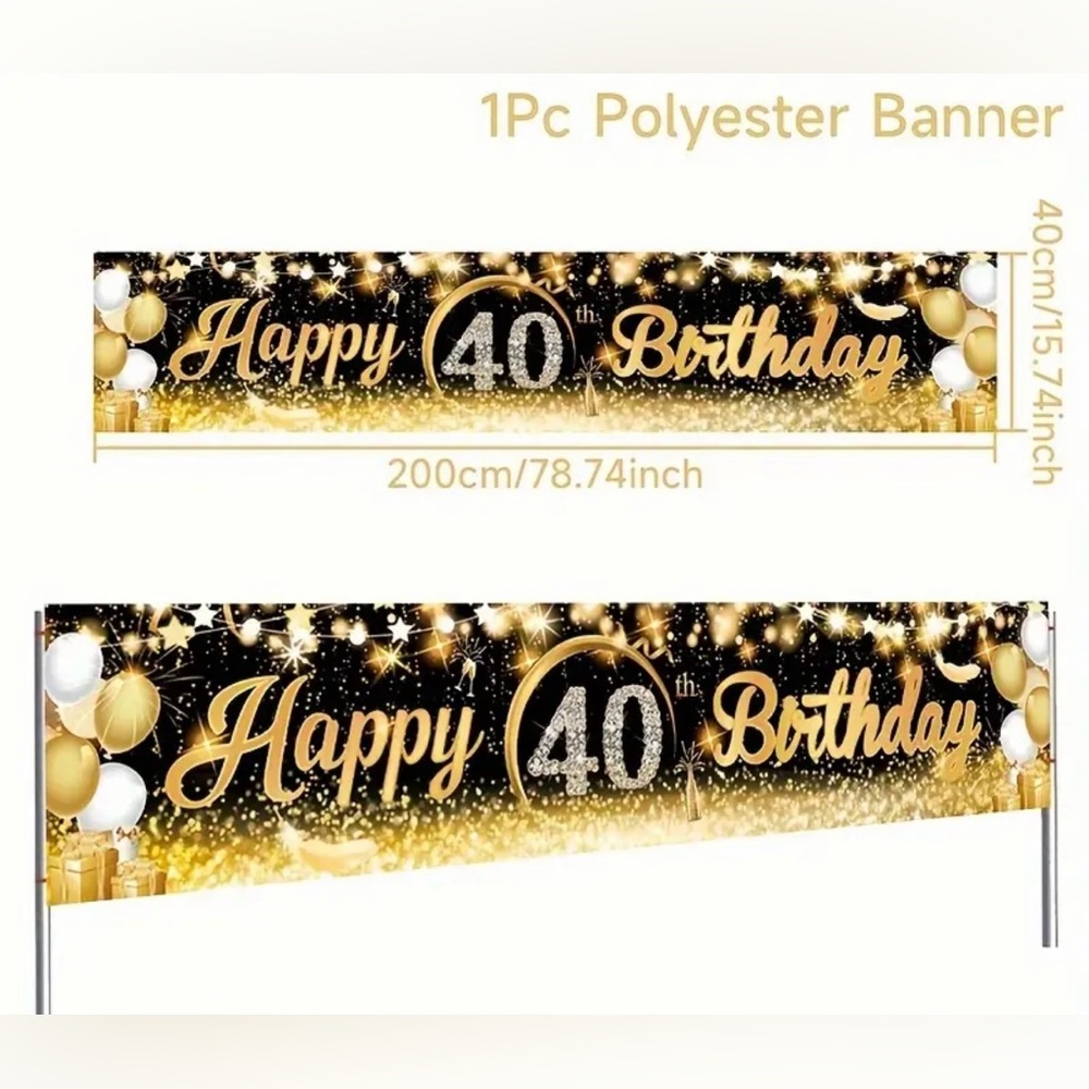 Happy 40th Birthday Banner